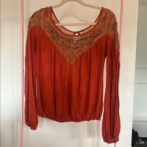 Free people orange beaded top